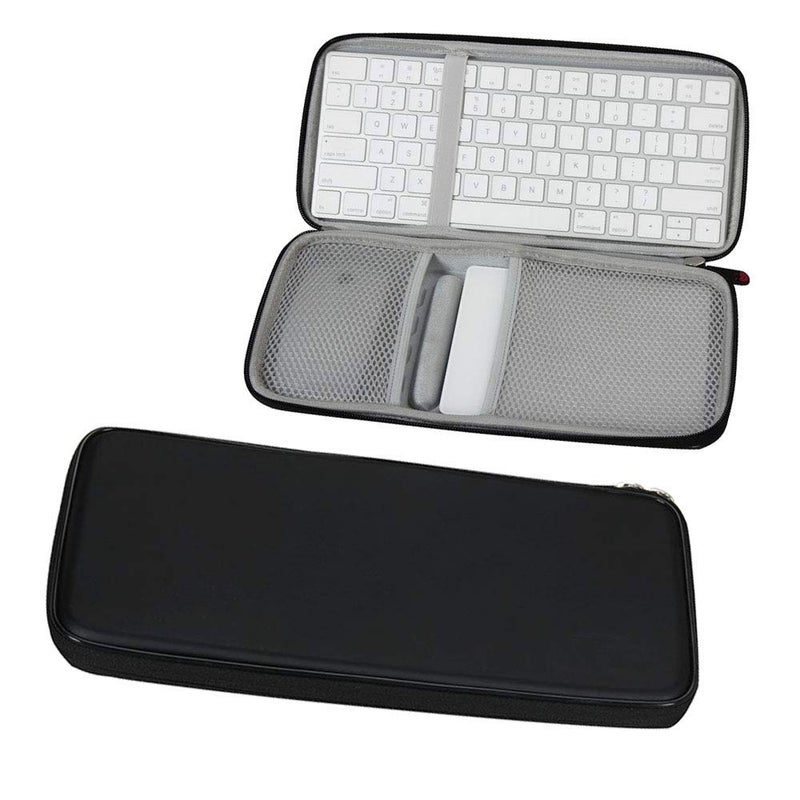 Hermitshell Hard Travel Case for Apple Magic Keyboard MLA22LL/A + Trackpad 2 MJ2R2LL/A + Mouse Bluetooth (PU, Black) - Image 1