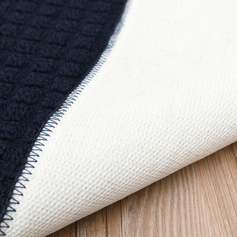 COSY HOMEER COSY HOMEER 27X18 Inch Anti Fatigue Kitchen Rug Mats are Made of 100% Polypropylene Half Round Rug Cushion Specialized in Anti Slippery and Machine Washable (Navy 2pc) - Image 4