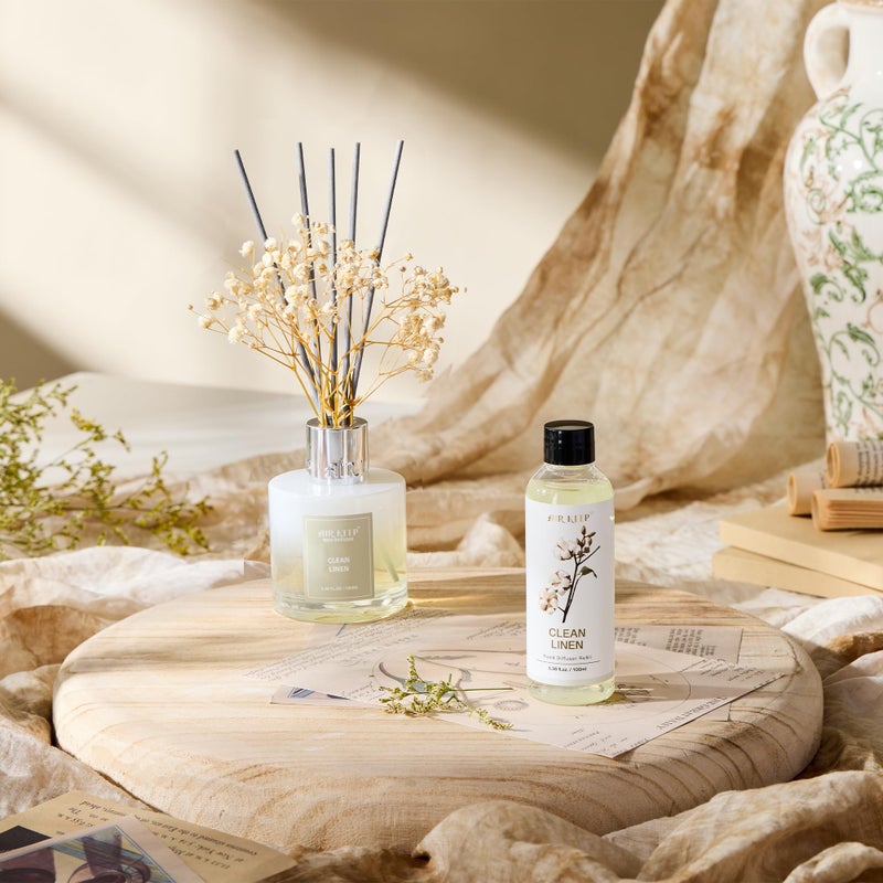 Airkeep Reed Diffuser Oil Refill/Clean Linen/3.38ozï¼ˆ100ml/1 Pack/Scented Oil Refill for Reed Diffuser Home Fragrance for Bedroom, Bathroom Office Home Decor - Image 2