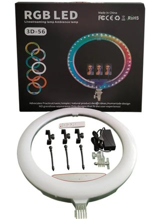 Ring Light RGB LED 3D-56 Live Streaming Ambience Lamp For Vlogging Reels And Photography - pzsku/Z364BC6F57B542D814BCCZ/45/_/1719862627/e7148566-2a77-4584-846d-0209d6318873