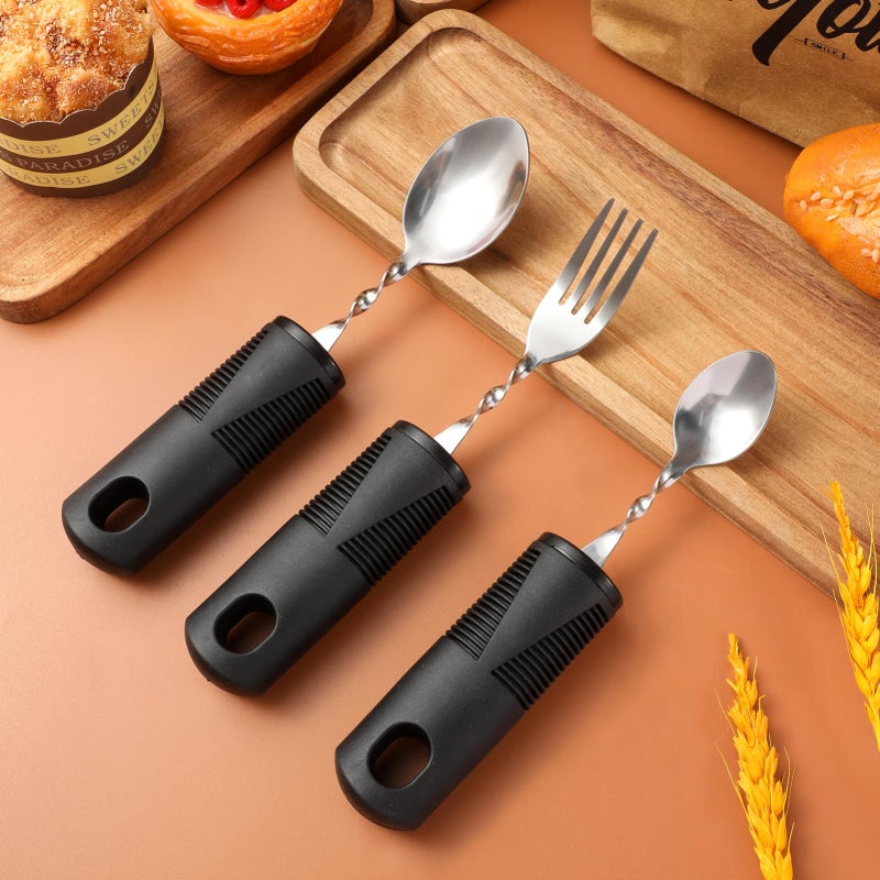 3Pcs Bendable Spoons Forks Utensils Set For Elderly Disabled Portable Cutlery - Image 4