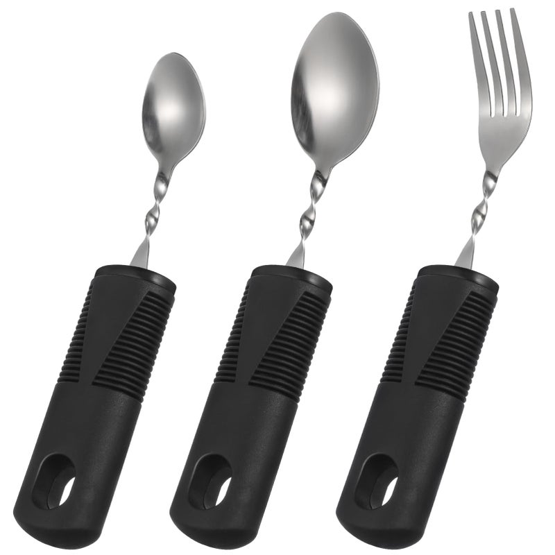 3Pcs Bendable Spoons Forks Utensils Set For Elderly Disabled Portable Cutlery - Image 2