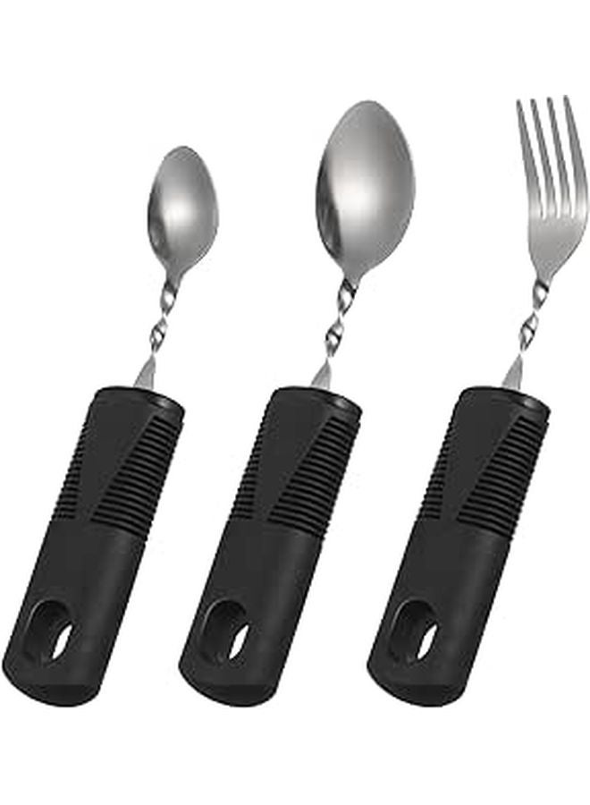 3Pcs Bendable Spoons Forks Utensils Set For Elderly Disabled Portable Cutlery - Image 1
