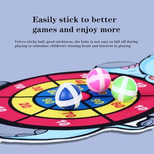 Zytiqt Dart Game for Kids, Elephant Design Sticky Ball Target Board with 3 Balls, Indoor Outdoor Activity for Boys Girls Age 3-12, Fun Party Game for Hand Eye Coordination Training, Polyester Material - Image 3
