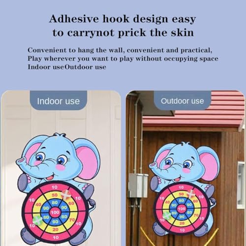 Zytiqt Dart Game for Kids, Elephant Design Sticky Ball Target Board with 3 Balls, Indoor Outdoor Activity for Boys Girls Age 3-12, Fun Party Game for Hand Eye Coordination Training, Polyester Material - Image 5