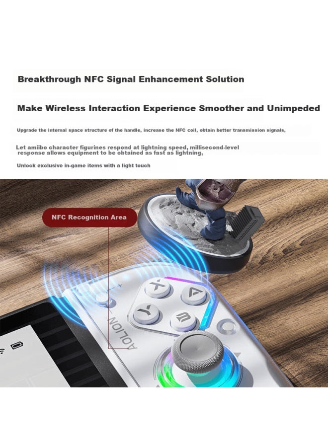 AOLION وحدة تحكم قابلة للفصل Aolion J20pro Knight Switch Joy-con مع اهتزاز عالي الدقة، تحكم لاسلكي بلوتوث، برمجة ماكرو، بوكيمون، زيلدا، ماريو بارتي، NFC، وحدة تحكم للألعاب اليسرى واليمنى - Image 3