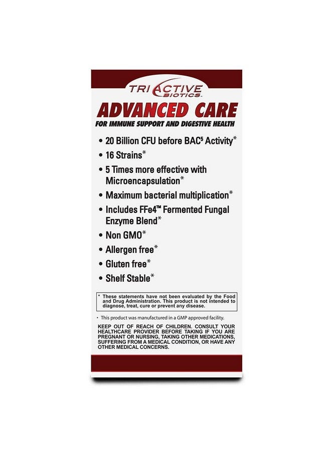 Essential Source تريأكتيف بيوتيك advanced care 20 مليار CFU بروبيوتيك لصحة الجهاز الهضمي ودعم المناعة مكمل بروبيوتيك مغلف للنساء والرجال 30 كبسولة - Image 5