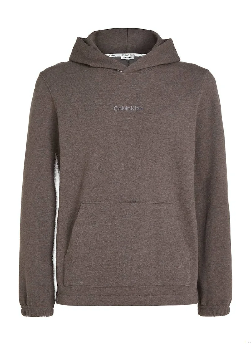 CALVIN KLEIN Calvin Klein Men's Hoody - Long Sleeves - Sportswear - Cotton Sweatshirt, Grey