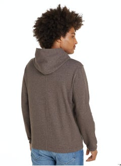 CALVIN KLEIN Calvin Klein Men's Hoody - Long Sleeves - Sportswear - Cotton Sweatshirt, Grey  - Image 3