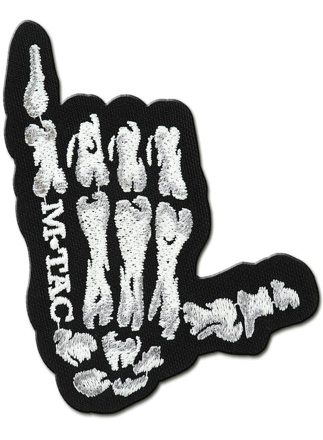 M-Tac Shaka Hand Embroidered Patch - Skull Ghost Skeleton Finger - Morale Badge for Tactical Military Army Gear with Hook Fastener (Shaka) - Image 1