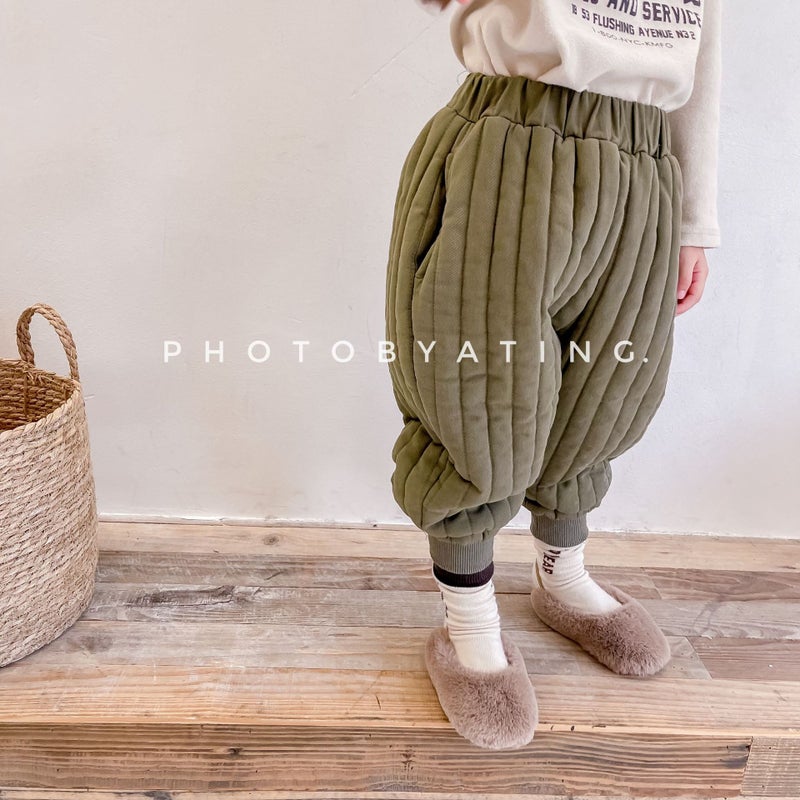 Kidsren'S Clothing Winter Clothing Kidsren'S Korean Style Quilted Thickeneded Casual Pants Girls Winter Cotton Pants 21942 - Image 3