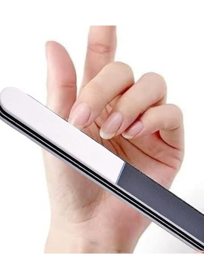 مبرد أظافر احترافي عالي الجودة مزدوج الجوانب - لوح صنفرة قابل لإعادة الاستخدام لتشكيل وتنعيم الأظافر الطبيعية والأكريليك - أداة مانيكير وباديكير للمنزل وصالون التجميل - Image 2