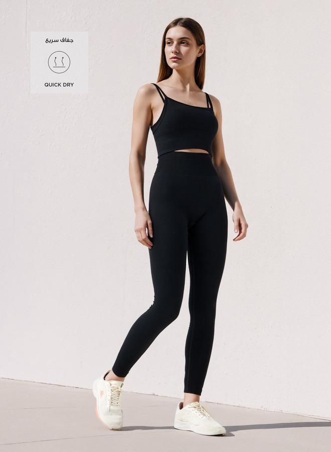 Splash Active Ribbed Layered Sports Bra - Image 2