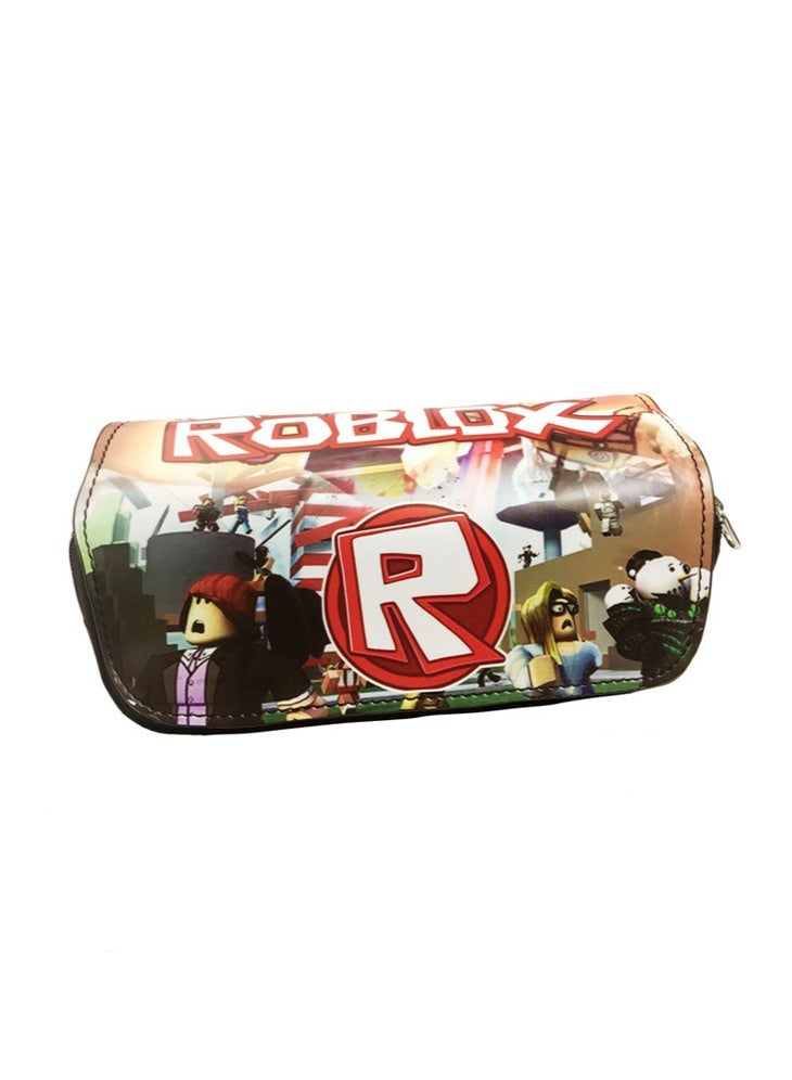 ROBLOX double-layer canvas zipper large-capacity pencil case stationery box student school supplies - Image 1