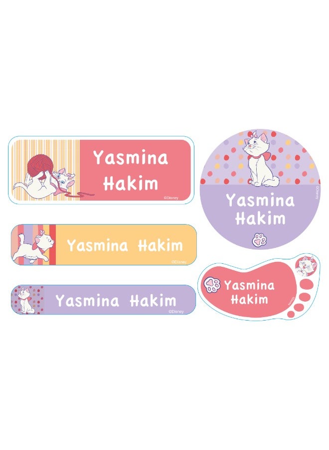 Essmak Disney Personalized Waterproof Name Labels for Kids – Set of 74 Custom Stickers for School Supplies, Lunch Boxes, Clothes and Toys  - Image 1