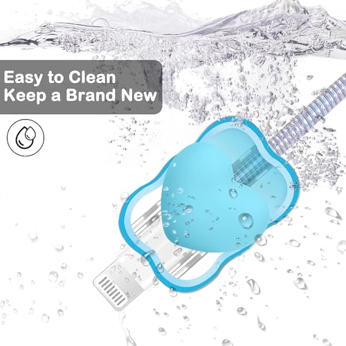 INEFABLE Charger Case Cover Protector with 3D Cute Pattern for iPhone Charger only 18W & 20W, Data Charging Cable Wire Saver Protective Cable Cover Full Protection - Set Of 1 (Blue Heart) - Image 3