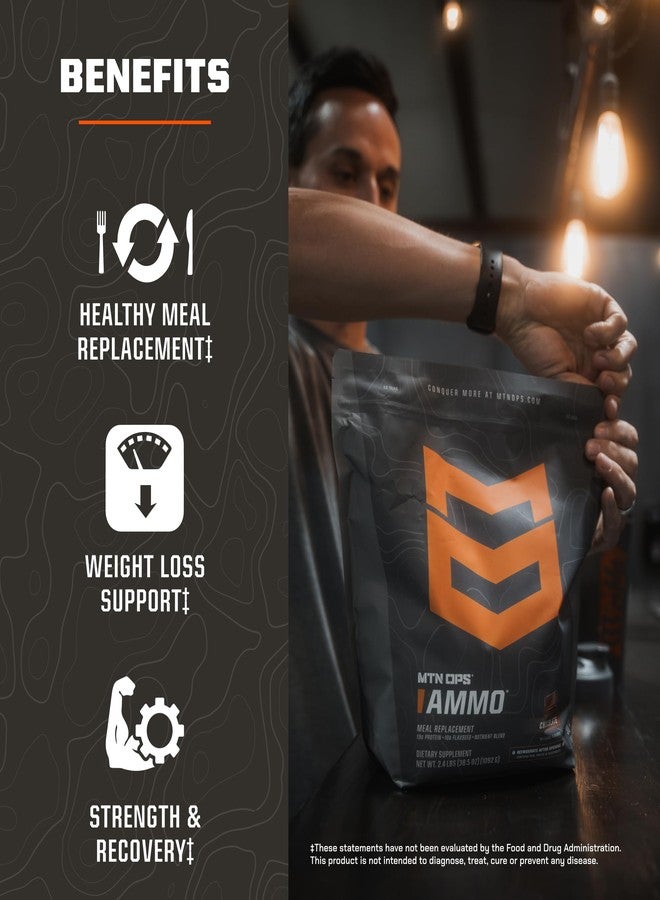 MTN OPS Ammo Meal Replacement Shake Powder – 19g Protein, 10g Flaxseed, 4.5g Whole Foods, Real Fruits & Vegetables – Daily Nutrition & On-the-Go Fuel, 30 Servings, Peanut Butter Chocolate - Image 4
