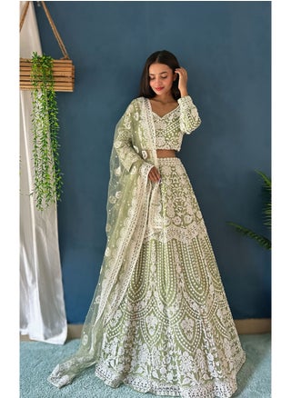 Designer Heavy Net Lehenga Set with Handcrafted Pure Bits Pearl Work & 4.25m Flair - pzsku/Z364C78072E27737EADB8Z/45/1748280314/71848938-9932-47a3-b2f4-fcde143e35e9