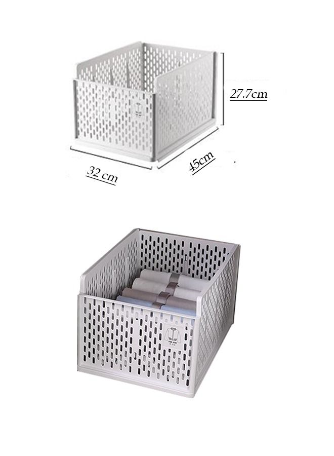 سلة تخزين قابلة للطي في منظم خزانة الملابس - Image 3