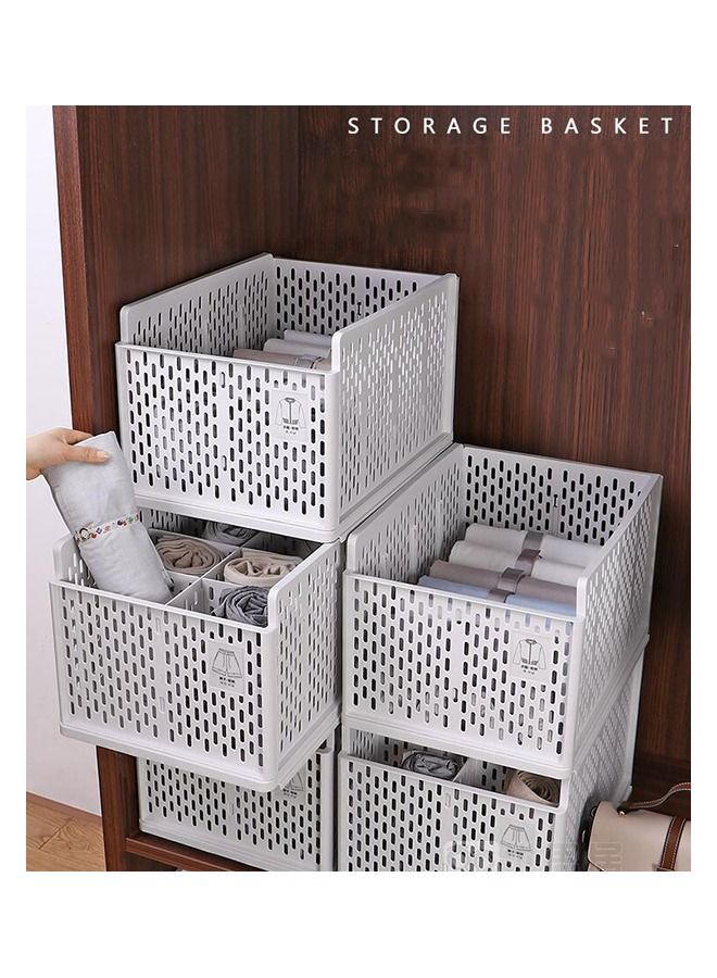 سلة تخزين قابلة للطي في منظم خزانة الملابس - Image 2