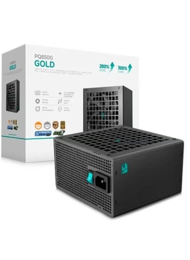DEEPCOOL PQ850G 850W ATX 12V Power Supply 80 PLUS Gold Certified, Full Modular, Japanese Capacitors, 120mm FDB Fan, Multi-Protection, Black | R-PQ850G-FD1B-JGUK-V1 - Image 1