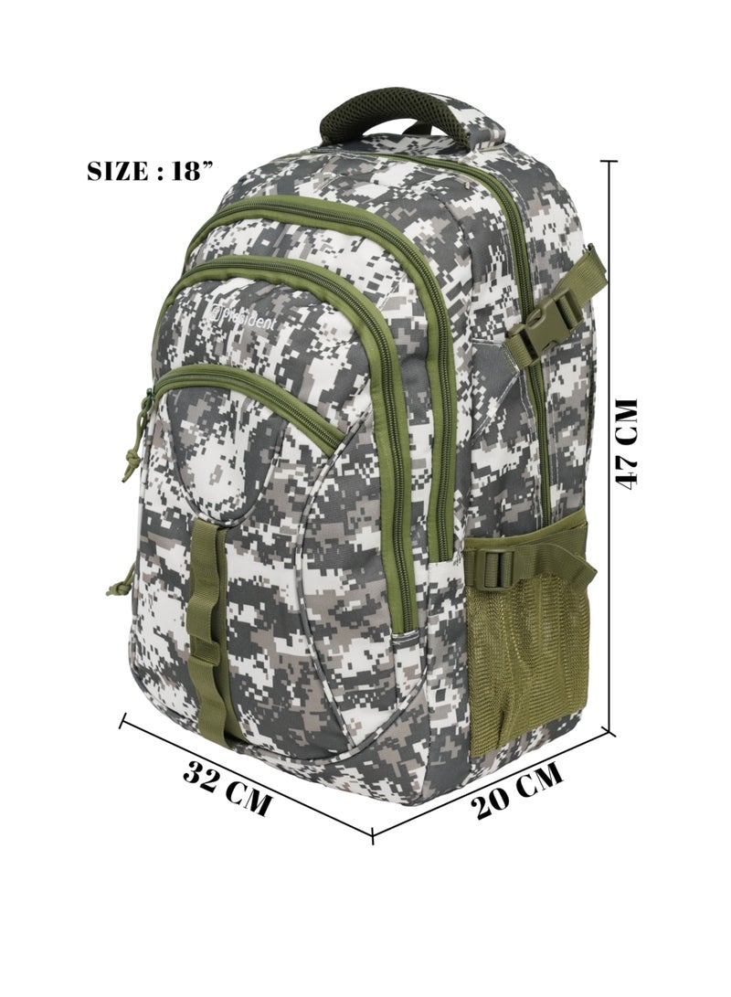 President Premium military backpack 18" inch waterproof with large capacity, Multifunction for Traveling, luggage, and Sports Model-81315 (LIGHT YELLOW) - Image 3