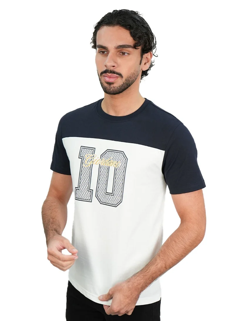Men's Slim Cotton Varsity Number Tee