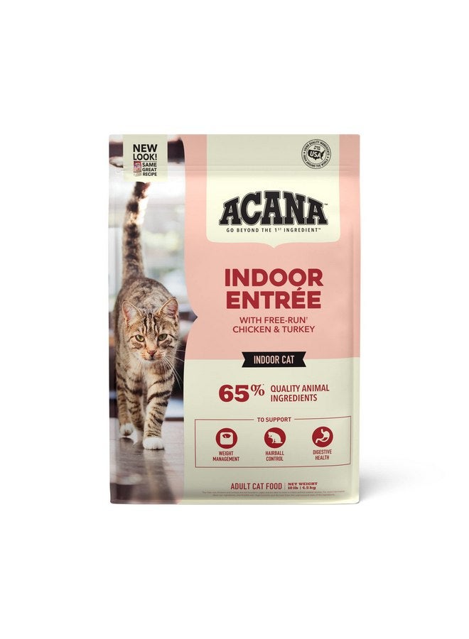 (أسنى) طعام القطط الجاف ACANA Indoor Entree، وصفة الدجاج والديك الرومي، 10 رطل - Image 1