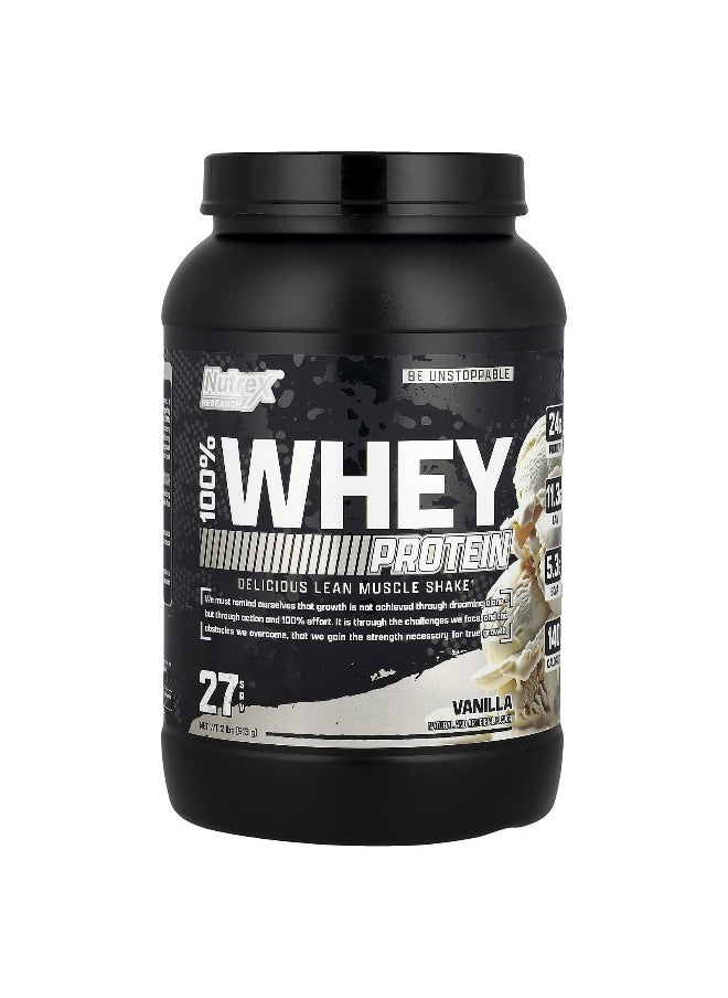 Nutrex Research Nutrex Research, 100% Premium Whey Protein, Vanilla, 2 lbs (913 g )  - Image 1