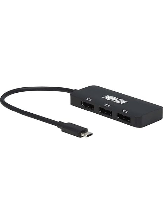 تريب لايت محول Tripp Lite USB‑C لتوصيل ثلاث شاشات عبر DisplayPort، متوافق مع Windows وMacBook Pro، دقة 8K عند 30Hz 4:4:4 لمخرج واحد، دقة 4K عند 60Hz 4:4:4 لمخرج واحد / 30Hz لمخرج مزدوج، يدعم HDCP 2.2، HDR، وضع 1.4 Alt، ضمان 3 سنوات (U444‑3DP‑MST) - Image 4