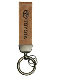TOYOTA Toyota Emblem Leather Strap Keychain Home Key Chain Car Keychain  - 1Pcs  - Image 5