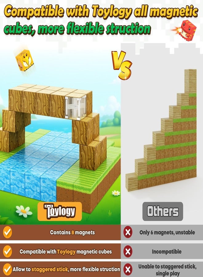Toylogy مكعبات مغناطيسية، ألعاب حسية للأطفال الصغار من عمر 3 سنوات فما فوق، بنين وبنات - Image 4