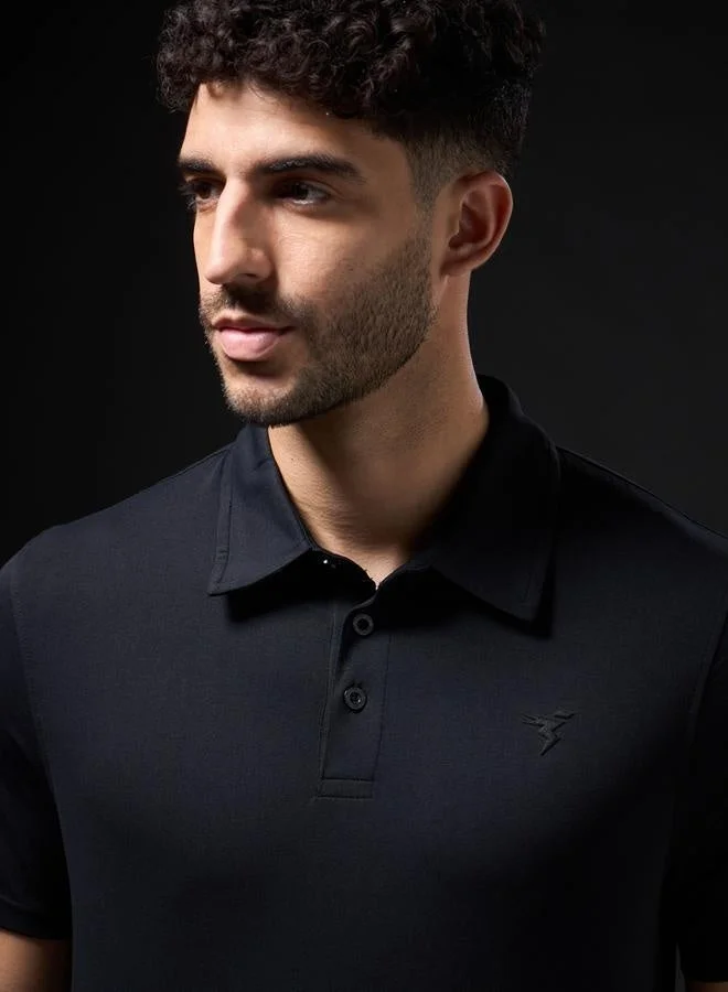 Technosport Technosport Solid 4-Way Stretch Short Sleeve Polo