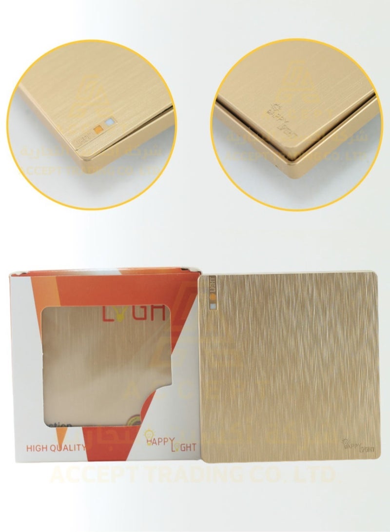 Happy Light Modern Single Light Switch Gold Piano Original 4 lines - Image 1