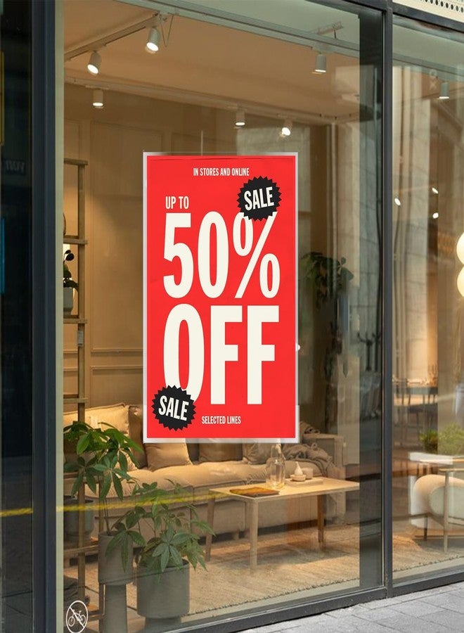 rogeramz 8.5 x 11 Acrylic Sign Holder with 12 Suction Cups, Clear Plastic Window Sign Holder, Wall Mount Advertising Frames for Glass Doors - Perfect for Malls, Offices, Homes, Stores, and Restaurants - Image 5