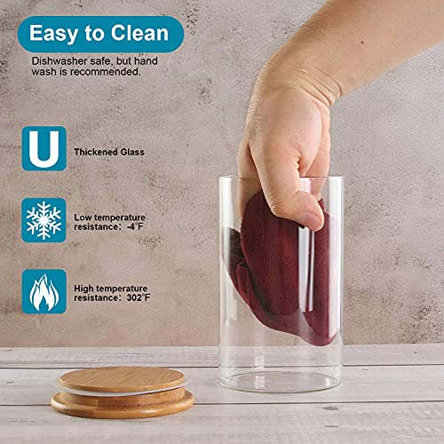 ISKO® | Borosilicate Glass Jar | storage Jar with Wooden Lid | Kitchen Containers| Air Tight Glass Jar | for for Cereal, Spice, Pickle | Heat Resistant | Microwave safe | - 750ml,Set of 2 Pcs - Image 3