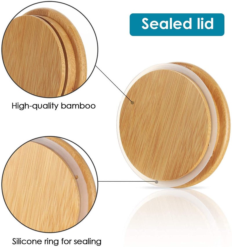 ISKO® | Borosilicate Glass Jar | storage Jar with Wooden Lid | Kitchen Containers| Air Tight Glass Jar | for for Cereal, Spice, Pickle | Heat Resistant | Microwave safe | - 750ml,Set of 2 Pcs - Image 4