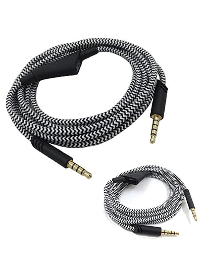 Replacement Headset Cable with Volume Control for Astro A10 A40 A30, 6.6ft Adjustable Gaming Headset Cable Headphone Audio Extension Cord, Virtual Surround Lossless Stereo Sound (Black) - Image 3
