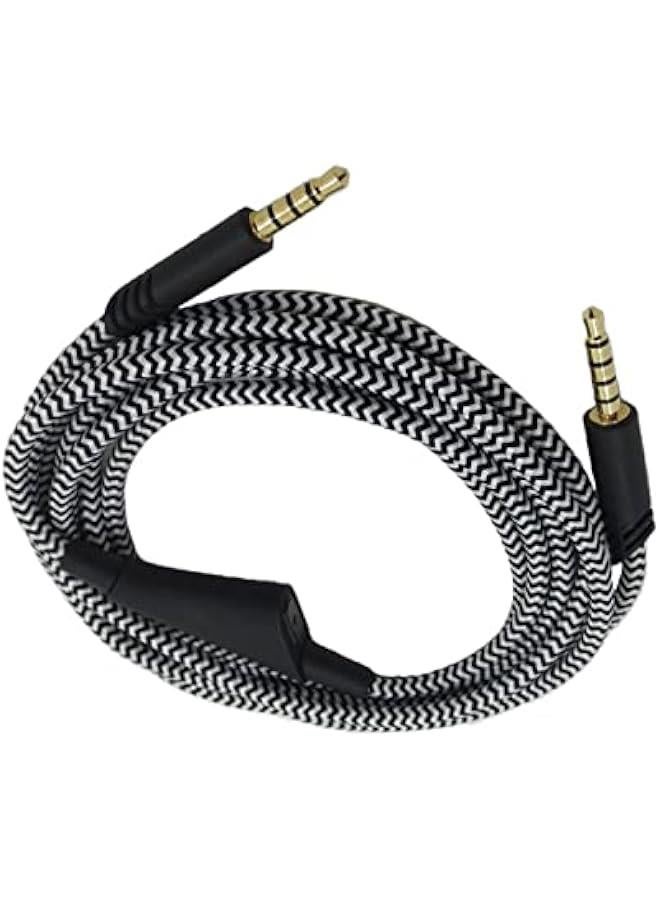Replacement Headset Cable with Volume Control for Astro A10 A40 A30, 6.6ft Adjustable Gaming Headset Cable Headphone Audio Extension Cord, Virtual Surround Lossless Stereo Sound (Black) - Image 1