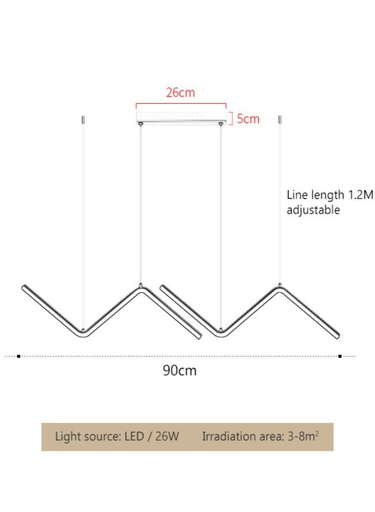 إسكدنيا الحديثة LED قلادة ضوء الذهب نجفة معلقة لمطعم أنبوبي مطبخ مكتب القهوة مصابيح زخرفية داخلية - Image 5
