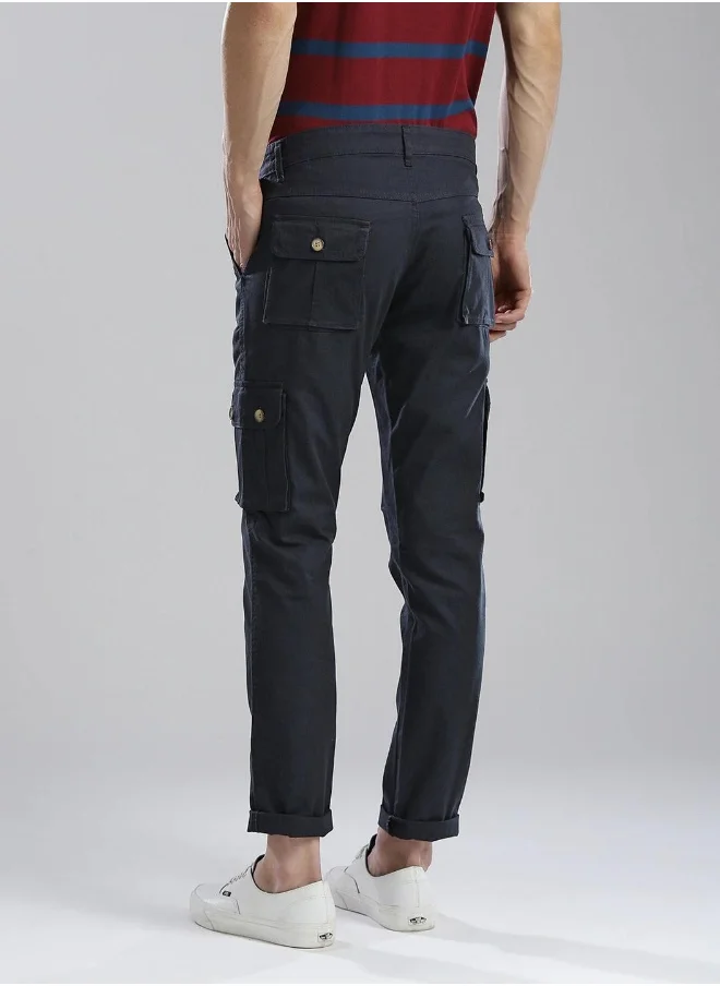 هوبرهولمي Navy Blue Pants For Men