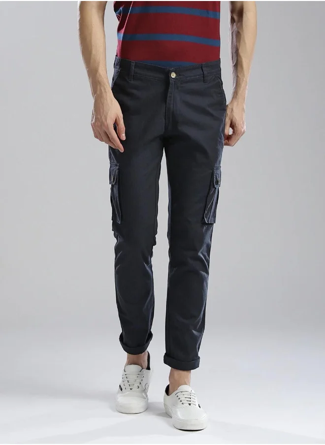 Hubberholme Navy Blue Pants For Men