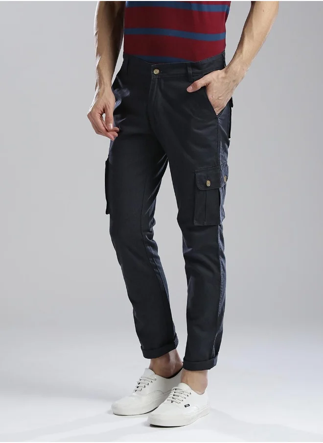 هوبرهولمي Navy Blue Pants For Men