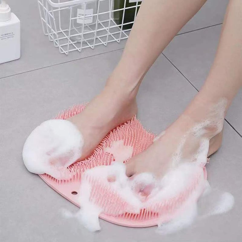 PARVY Back Rub Suction Cup Foot Scrubber Foot Scrubber Pad Feet Scrubber Dead Skin Foot Massage Shower Accessories Foot Bath Bathroom Foot Scrubber Mat TPE Multifunction(1 PCS/Multicolour) HH - Image 3
