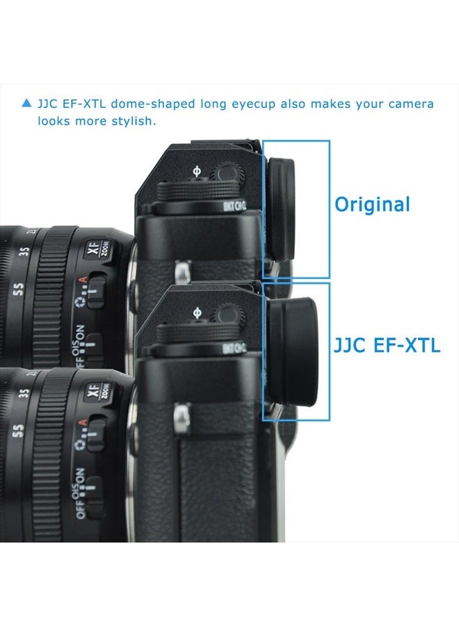 JJC Eyecup Finder Eyepiece EF-XT L Replacement for Fujifilm X-T4 X-T3 X-T2 X-T1 XT4 XT3 XT2 XT1 X-H1 XH1 GFX100 GFX 50S Camera Viewfinder Eyeshade, Replaces Fuji Eye Cup EF-XTS EF-XTM EF-XTL - Image 3