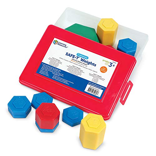 Learning Resources Customary SAFET Weight Set 13 Pieces Including 1oz 2oz 8oz and 1lb Weights - Image 1