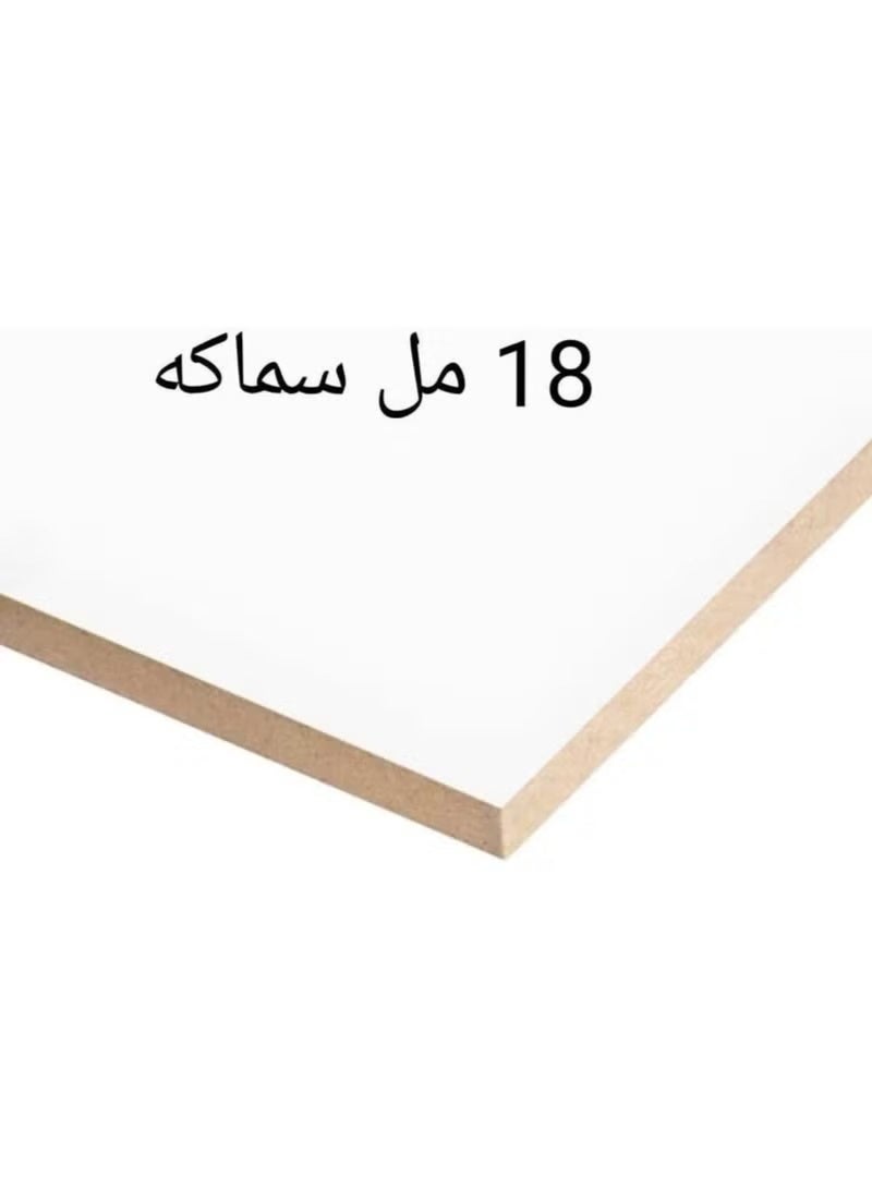 رف  خشبي لفتحة مكيف شباك غطاء خشبي للمكيف غطاء أنيق لمكيف الهواء من نوع النافذة مع عزل حراري، غطاء لمكيف الهواء بهيكل خشبي متين بسمك 18 ملم (أبيض) - Image 5