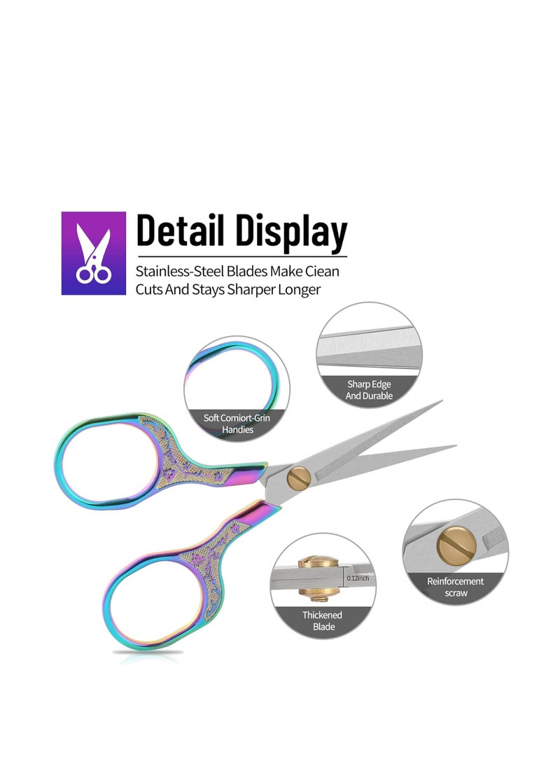 Zikra Embroidery Precision Scissors 5 Inch Vintage Scissors  Ultra Sharp Blade Shears Scotch Small Crafts Scissors for Multi Purpose  for Embroidery Sewing Art Work Craft DIY Daily Use 2 Pack - Image 5