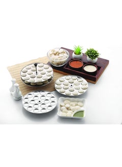 Konquer TimeS Komal Stainless Steel Idly Stand Suitable for Outer Lid Cooker18x4 PlatesSilver Standard  - Image 2