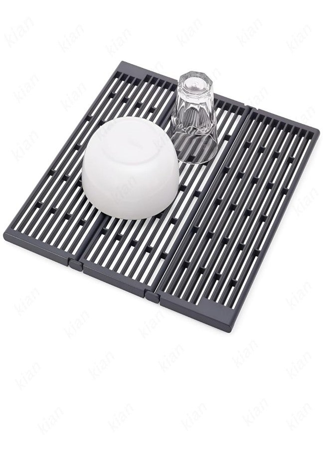 Kian Folding Over Sink Drainer | Collapsible Dish Drying Rack | Foldable Dish Rack for Sink | Kitchen Utensil Organizer | Fruit & Vegetable Drain Rack | Easily Store Drainer (Multicolor) (Pack of 1) - Image 1